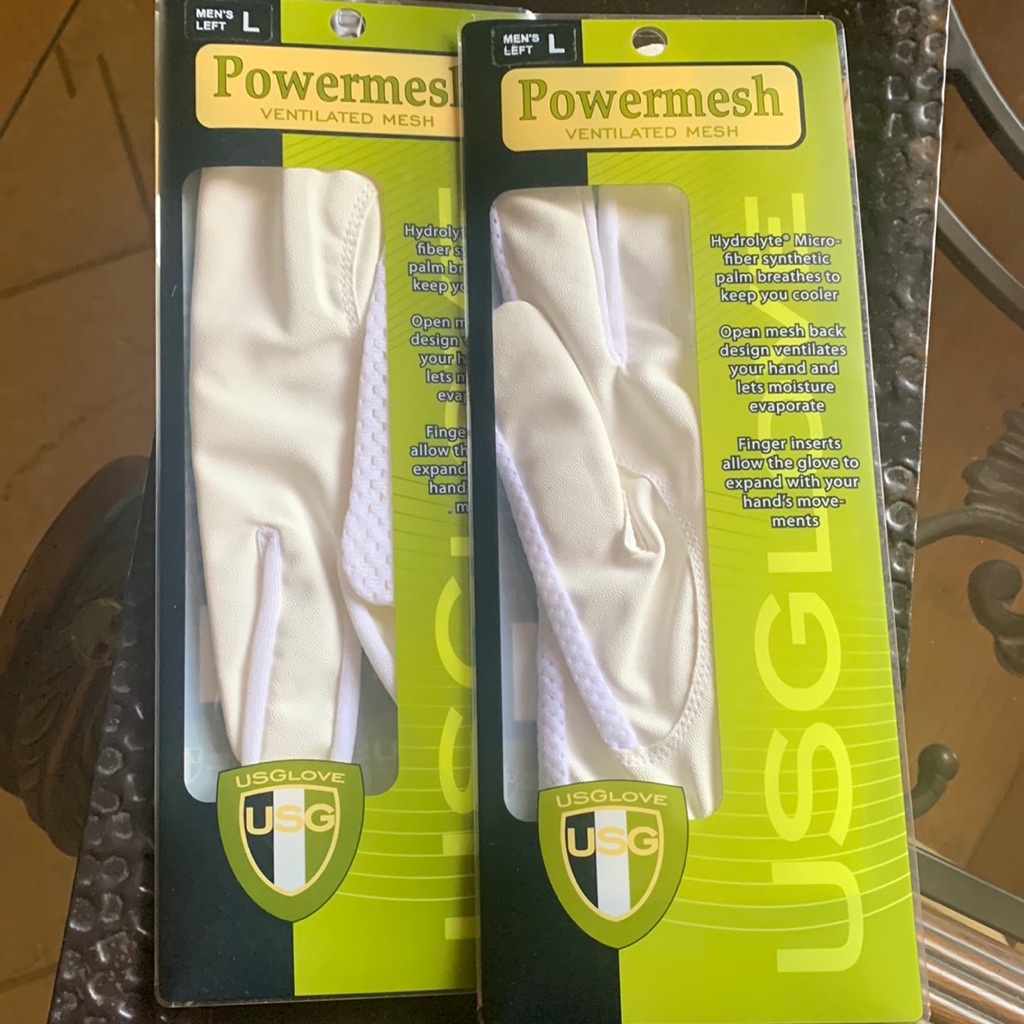 Us Glove 2 Men White Golf Glove
